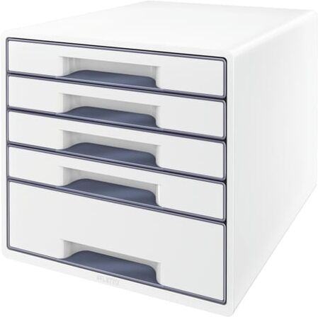 Leitz Gavetas arrumação  5214 WOW   Branco/Cinzento  5 gavetas