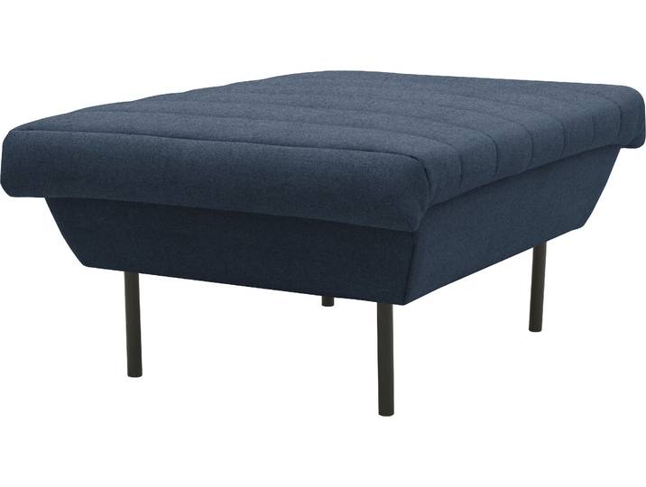Hocker LOOKS IX , blau (dunkelblau), B:70cm H:45cm T:70cm, 100% Polyester, LOOKS BY WOLFGANG JOOP, Hocker, Hocker, Quersteppung, passend zur Serie LOOKS IX