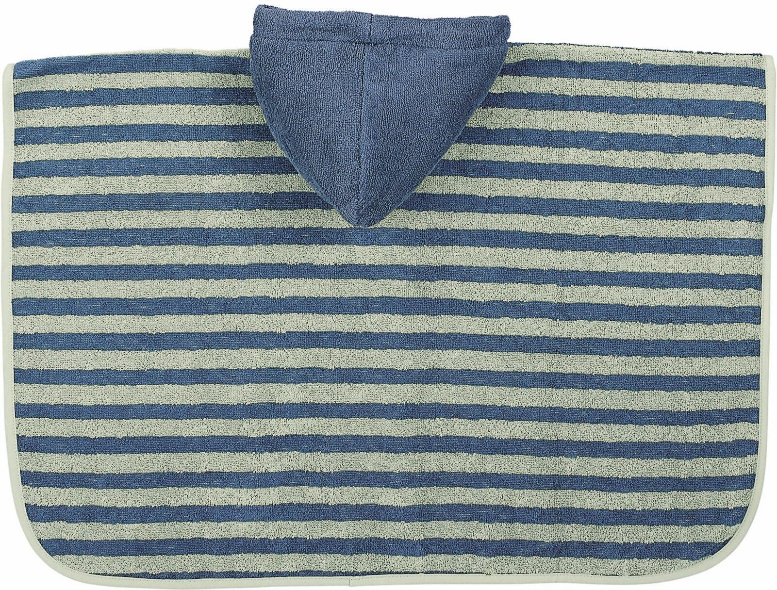Poncho STERNTALER "Emmily", Jungen, blau (dunkelblau, grau), Obermaterial: 100% Baumwolle, Jacken Poncho dunkelblau, grau Einheitsgröße