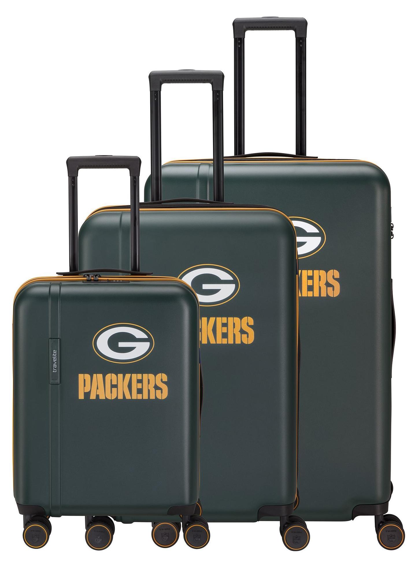 Travelite NFL - 4-Rollen-Trolley Set 3tlg. (Green Bay Packers)