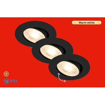 BRILONER LEUCHTEN LED Einbauleuchte "SHOW", schwarz (matt, schwarz), 3, H: 7,5cm, 1 Stk., Leuchten, 90x24 mm, Wohnzimmer, Flur