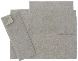IH Casa Decor 3 Pk Plain Solid Microfibre Dish Drying Mat Beige
