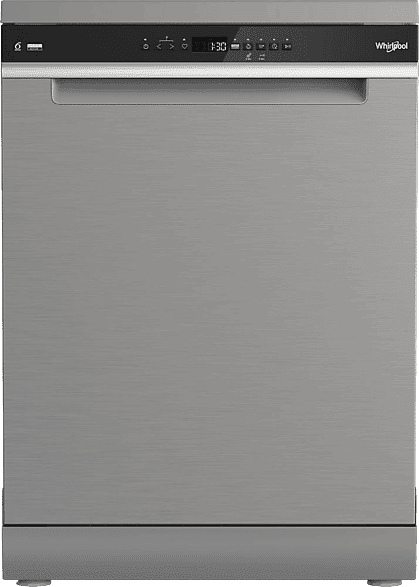Lavavajillas - Whirlpool W8F HP51X, 15 servicios, 10 programas, 60 cm, MaxiSpace Tub, PowerClean Pro, Tecnología 6th Sense, Inox