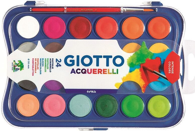 Boite de 24 Pastilles Gouache Giotto 30 mm