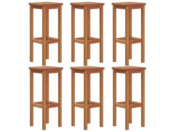 Kaorsrow Barhocker 6er Set Tresenhocker aus Akazienholz, 74 cm Geölte Oberfläche für den Essbereich und Küchentresen, integrierte Fußstützen für bequemen Halt bei Snacks und Drinks.