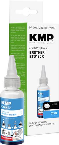 KMP Nachfülltinte ersetzt Brother BTD180C Kompatibel Cyan 50 ml 1555,0003 1555,0003