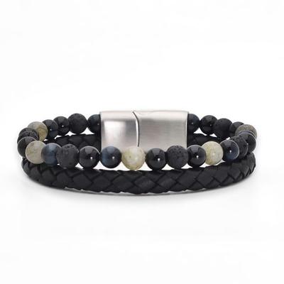 'Dark Moon' Fashion Bead Armband, J966-11
