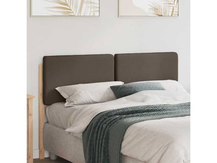 RJPLMFV Kopfteil gepolstert, Braun und Taupe, 140 cm, massives Kiefernholz Modernes Design, feine Verarbeitung, einfache Pflege, Innengebrauch, 1 Stück