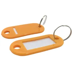 VEPATIM 100x Schlüsselanhänger mit Schlüsselring und Einleger ORANGE