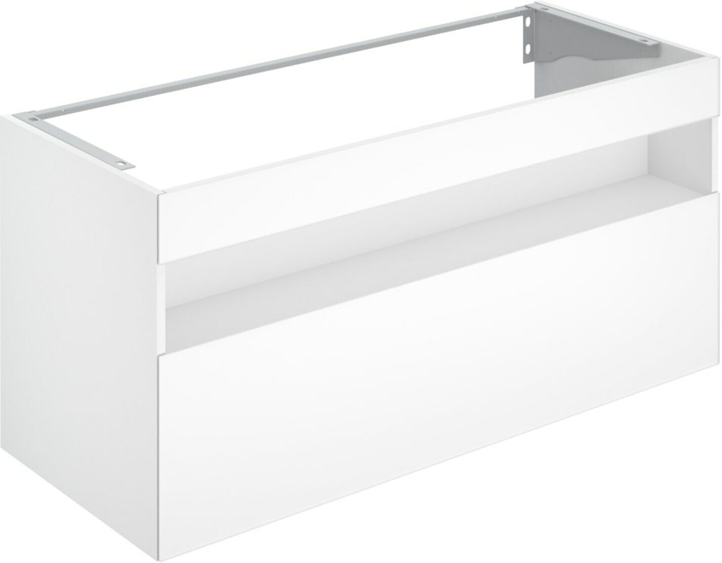 Keuco Waschtischunterschrank Stageline 120x62,5x49cm, Dek. we, Gl. we kl, m El. (32882300100)