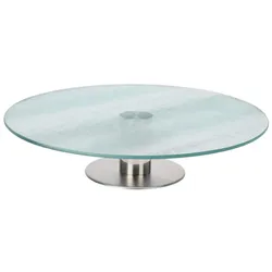 Mojawo Drehbare Kuchenplatte Tortenständer Servierplatte Ø30xH7cm Glas