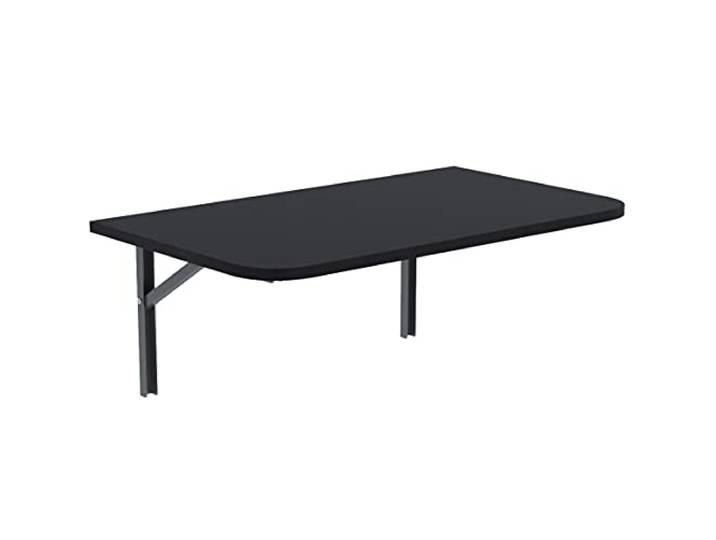 AKKE Klapptisch Wandklapptisch Esstisch - Klappbar Faltbar Platzsparend - Abgerundete Ecken - 60cm x 60cm - Schwarz