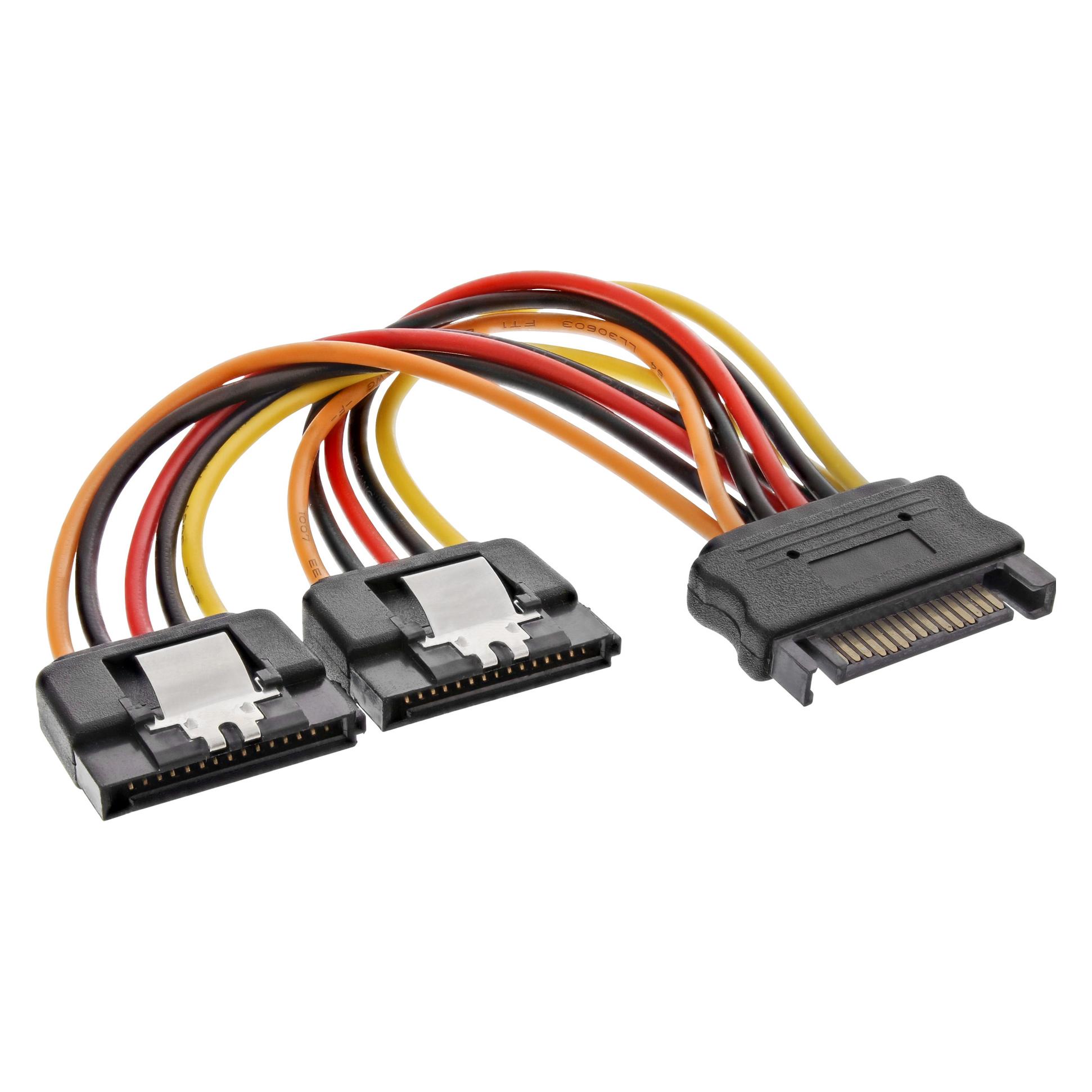InLine SATA Strom-Y-Kabel SATA Lasche (15 cm, SATA) (29683A)