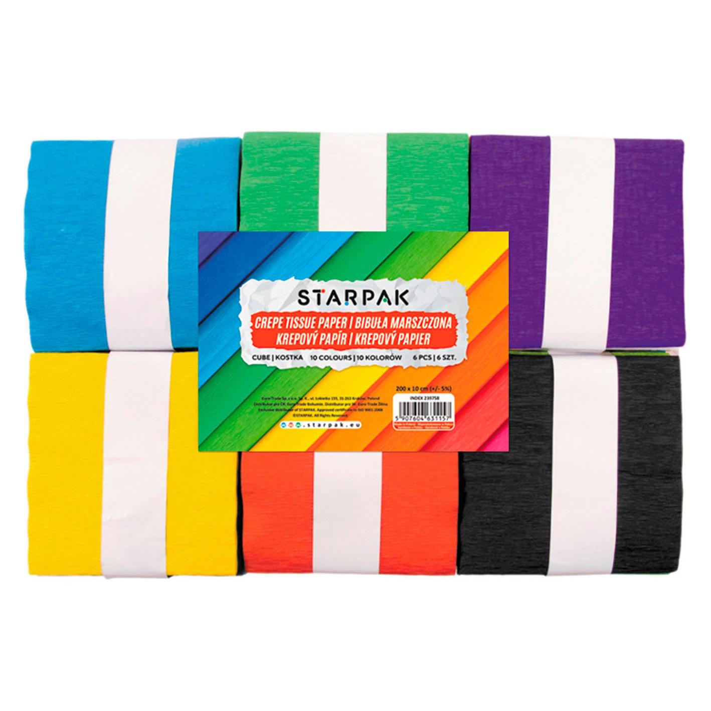 Starpak Krepppapier farbig, 6 Stk. (6x) (239758)