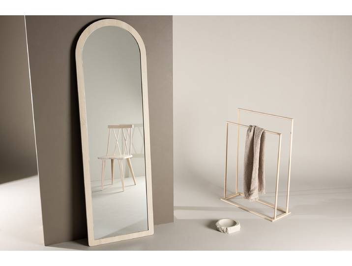 Spiegel Memphis 60 x 193 x 3cm Weiß MDF Mitteldichte Holzfaserplatte , lackiert 60 x 193 x 3cm