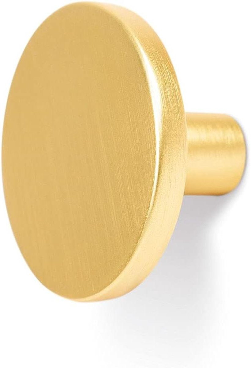 Meubelknop Geborsteld Goud van Massief Metaal Ø 41 mm