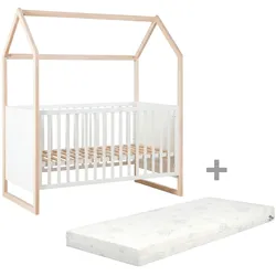 roba Babybett »Noah« - 77x146x158cm - weiß -