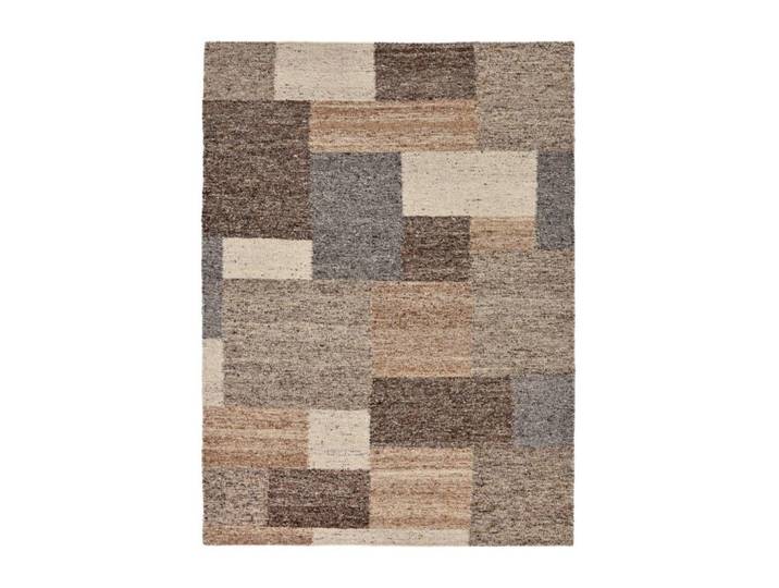 Theko Handwebteppich Ehrwald Tk-156 Wendbar 60x90 cm, Beige, Patchwork, Rechteckig, 60x90 cm, für Fußbodenheizung geeignet, Teppiche und Böden, Teppiche, Webteppiche