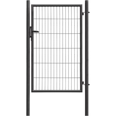 Zauneinzeltür GARDEN 'N' MORE "Einzeltor Standard", grau (anthrazit), B:100cm H:150cm, Stahl, Tore, 150 cm hoch, anthrazit