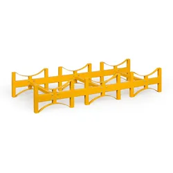 Metall-Fassregal, 3x 208 l