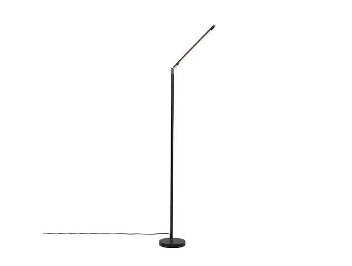 Lampadaire moderne noir avec LED et variateur tactile - Berdien