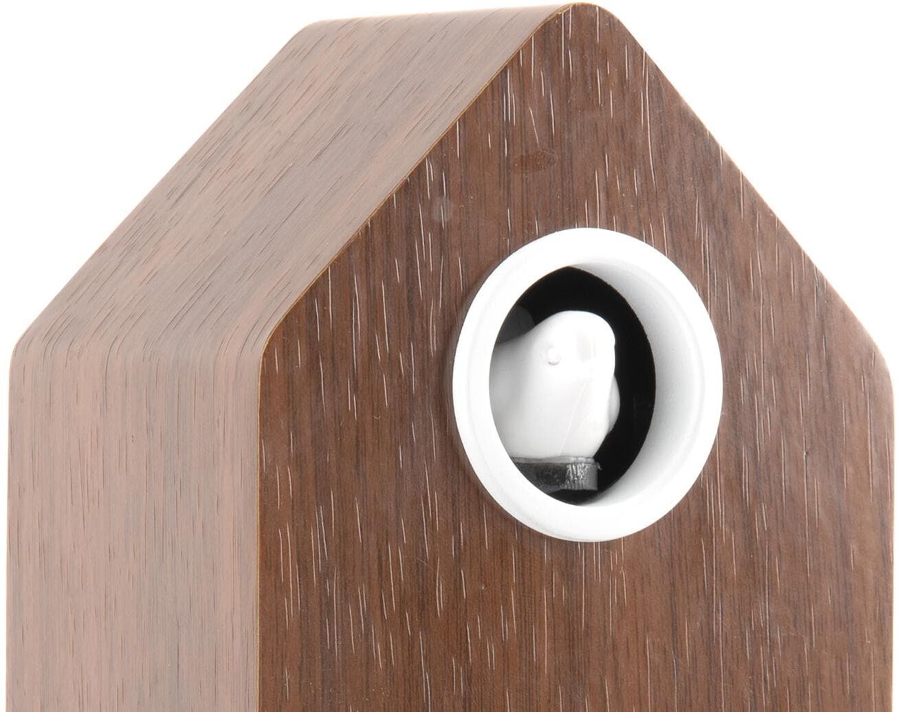 Radiowecker KARLSSON "Kuckuck Dark wood veneer", braun (dunkelbraun), Wecker, Radiowecker dunkelbraun Einheitsgröße