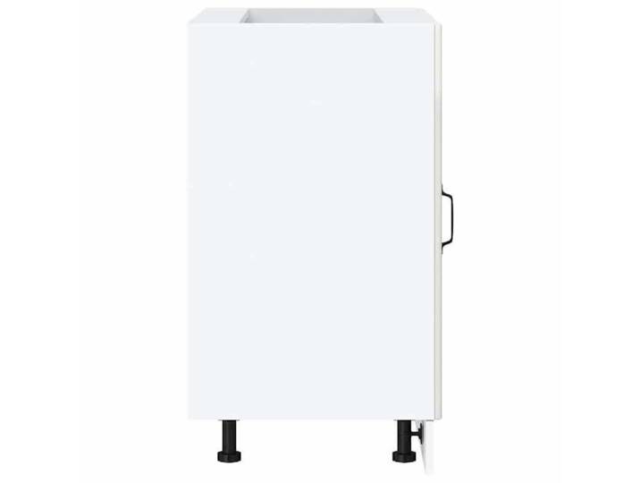 Moderne Meuble bas de cuisine « Porto SWEETY Meuble bas de cuisine » bois d'ingénierie blanc brillant 86x46x81.5 cm BB1140