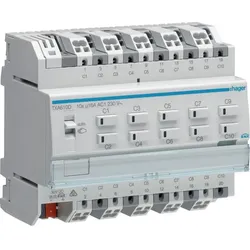 Hager KNX Schalt-/Jalousieaktor 10/5-fach KNX easy, 16A, C-Last, für Jalousieste