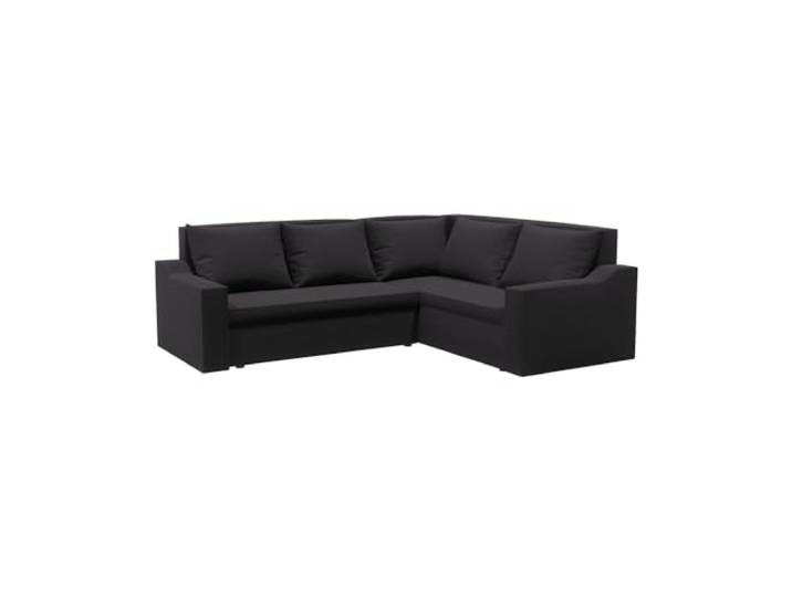 FORNIRO 24 24 Ecksofa 220x180cm Graphit Wohnzimmer Couch Schlafsofa Modern Mit Schlaffunktion & Bettkasten - L-Form - Kissen - Stoff Basic ausziehbar Gäste bequem Stauraum Design hochwertig Eckcouch