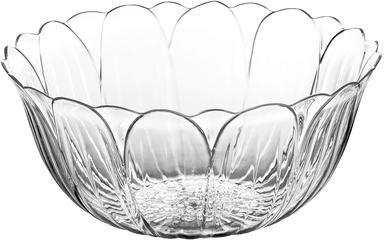 "Abode Homewares Figural Flower Acrylic Serving Bowl - Clear - 14.09"""