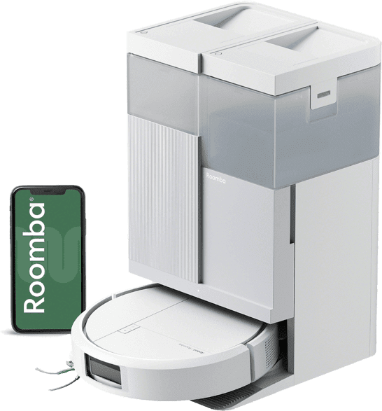 Robot friegasuelos - IRobot Roomba® 415 Combo, 20 000 Pa, Autonomía de 90 días, Antienredos, Blanco