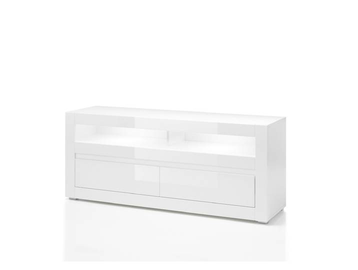 Lowboard Carat 150x63 cm Weiss Hochglanz
