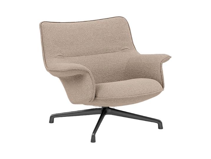 Muuto Doze Sessel niedriger Drehfuß Hearth 6 Anthracite/black