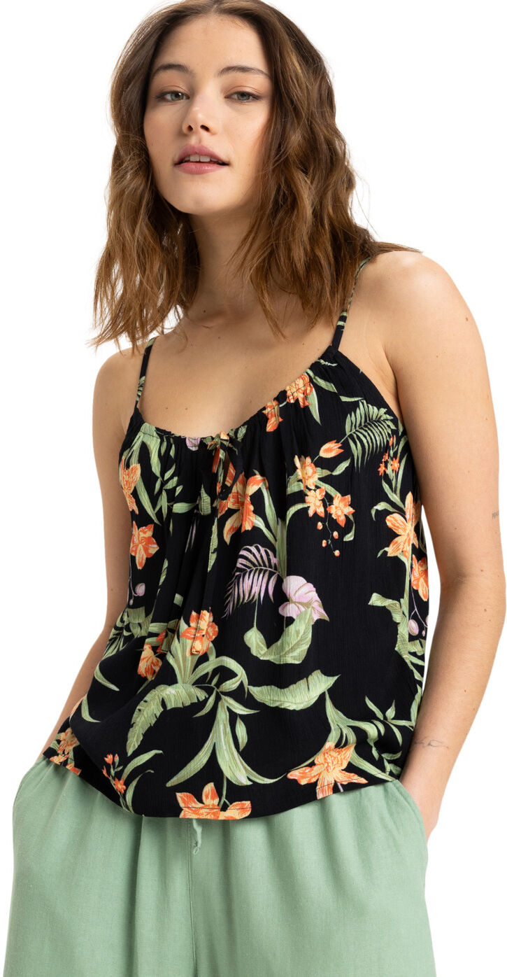Crop-Top ROXY "Miracle Love", Damen, Gr. M, schwarz, Obermaterial: 100% Viskose;, Hemden Crop-Top