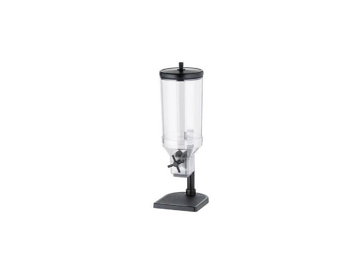 Müslispender APS Fresh+Easy , schwarz, B:17,5cm H:52cm L:21,5cm, Edelstahl, Kunststoff, Lebensmittelaufbewahrungsbehälter, Müslispender, 4,5 Liter Fassungsvermögen