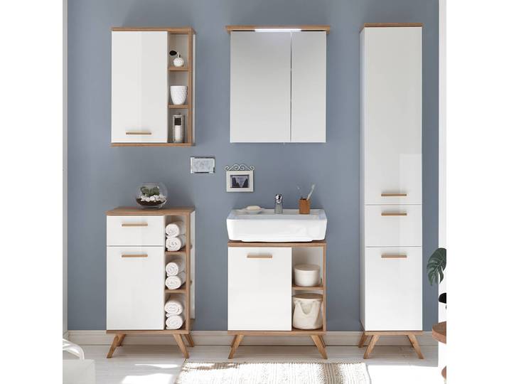 Spiegelschrank 60cm Weiß