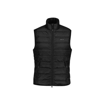 Steppweste GANT "Steppweste LIGHT DOWN VEST", Herren, Gr. XL, schwarz, Obermaterial: 100% Polyester PES. Futter: 100% Polyester PES. 90% Daunen DOWN. 10% Federn FEATHER., Westen Steppweste