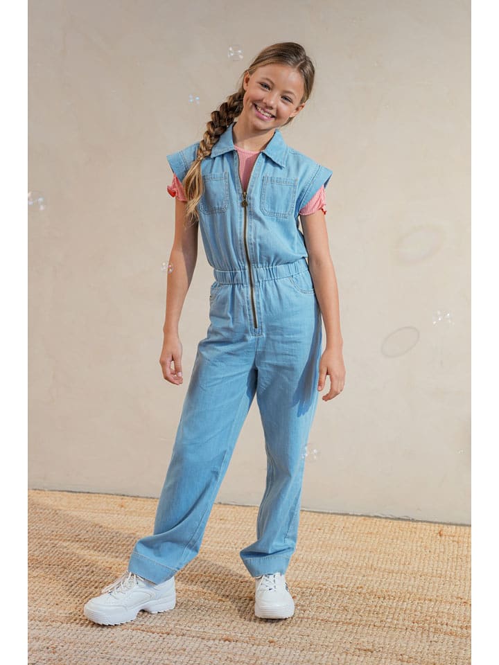 Like Flo Jeansjumpsuit "Bodi" in Hellblau - 164
