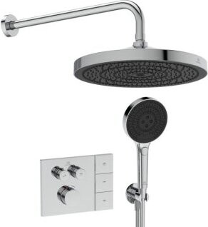 Ideal Standard Ceratherm Navigo doucheset met inbouwthermostaat, Solos douchekop en 3-functies handdouche