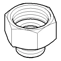 Dornbracht Schraubnippel G 1/2 IG x M 0424041661090 25 x 25 x 25