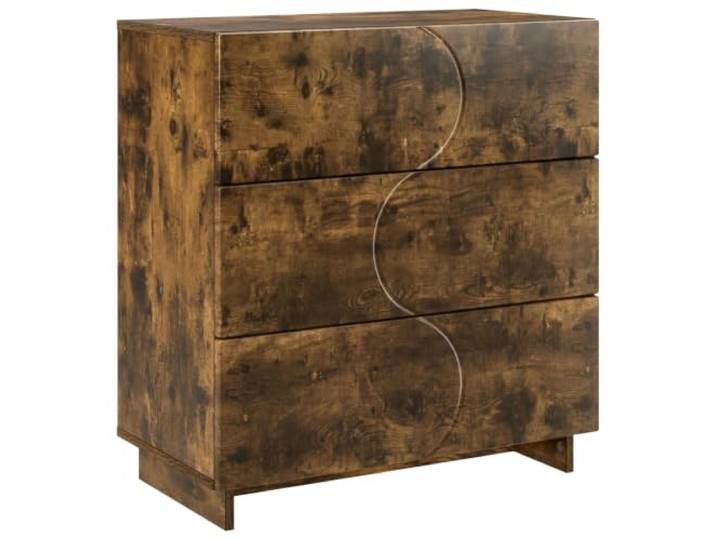 HKTMGDNG Sideboard Räuchereiche 70x38x75 cm Kommode mit 3 Schubladen Schlankes Buffet für Flur, Schlafzimmer und Wohnzimmer mit variablen Schubladen und stabiler Ablagefläche.
