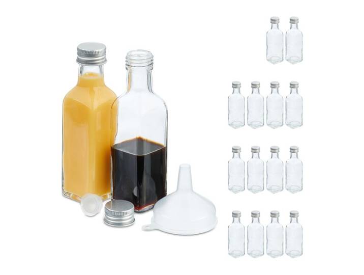 Relaxdays Lot de mini bouteilles 100 ml