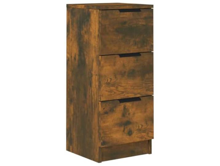 Fisinber Sideboard Räuchereiche 30x30x70 cm Holzwerkstoff 3 Schubladen Kompakter Beistellschrank mit 3 Schubladen aus Holzwerkstoff für Wohnzimmer und Schlafzimmer in Räuchereiche-Optik.