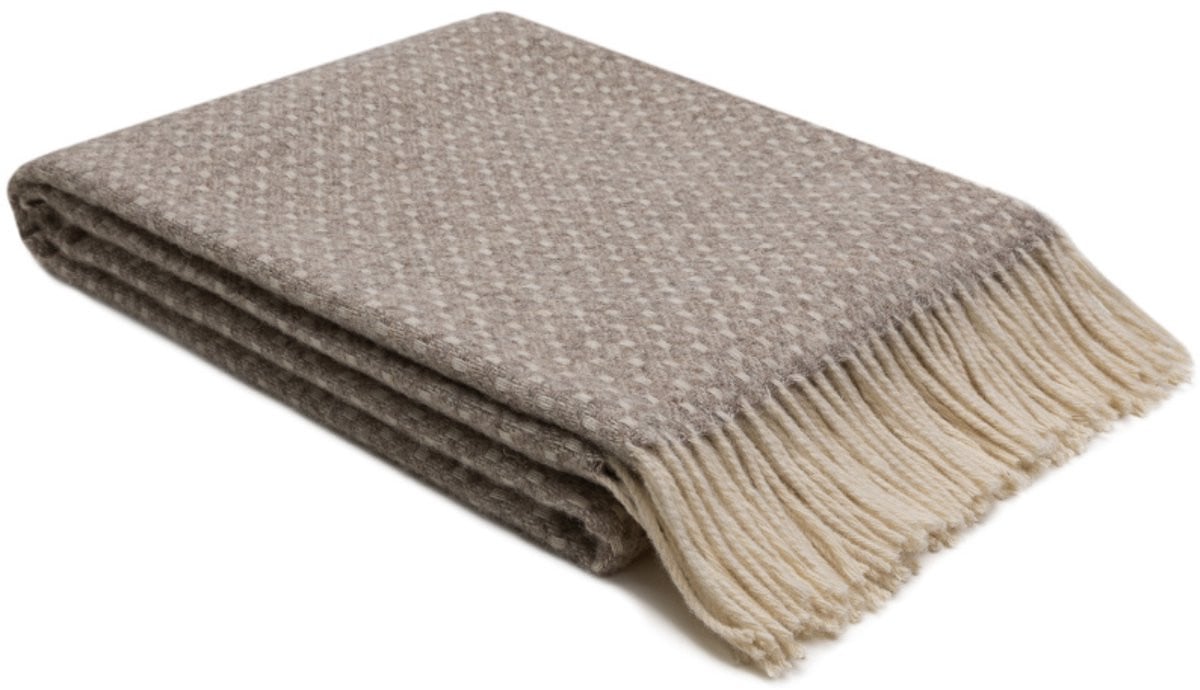 WOOOL Plaid Caledonia Beige 140 x 200 cm 100% Wol