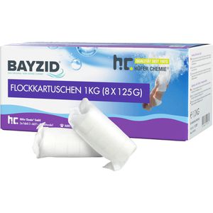 Höfer-Chemie Flockungsmittel 10160016, Flockkartuschen, für Pools mit Sandfilter, je 125 g, 8 Stück