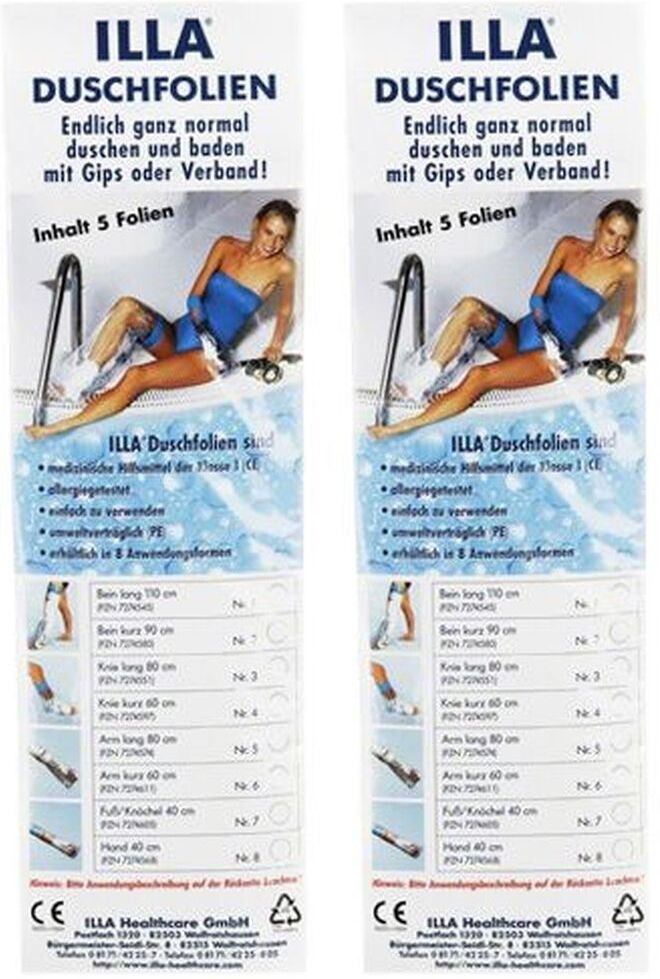 ILLA Dusch Folien ARM Lang 80Cm x2 2x5 St Folie