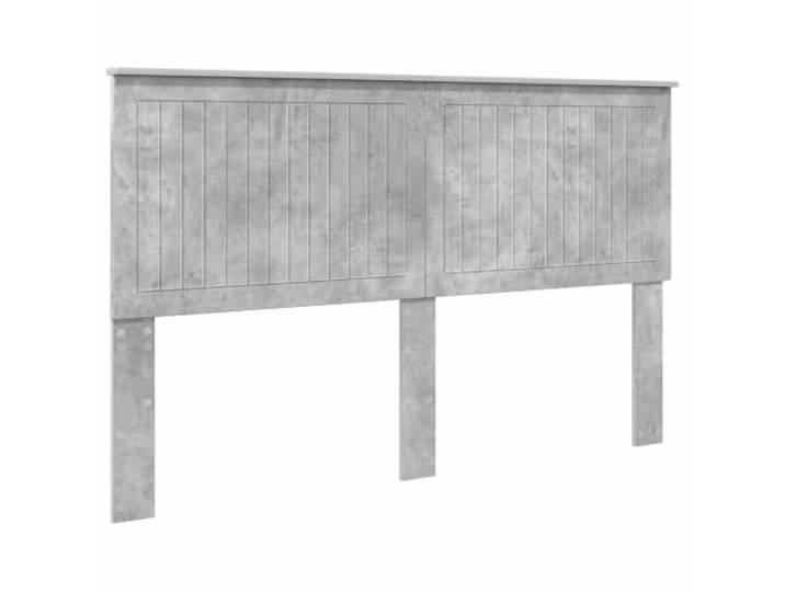 Makastle Kopfteil Betongrau Holzwerkstoff 163x7x100 cm Vertikale Rillenstruktur