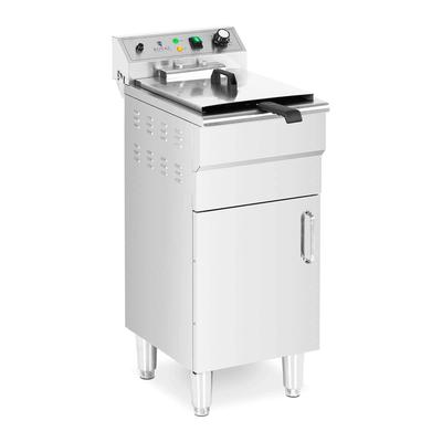 Helloshop26 - Elektrische Fritteuse 13 Liter 5000 Watt Ablasshahn Kaltzone auf professionellem Edelstahlgehäuse 14_0003985