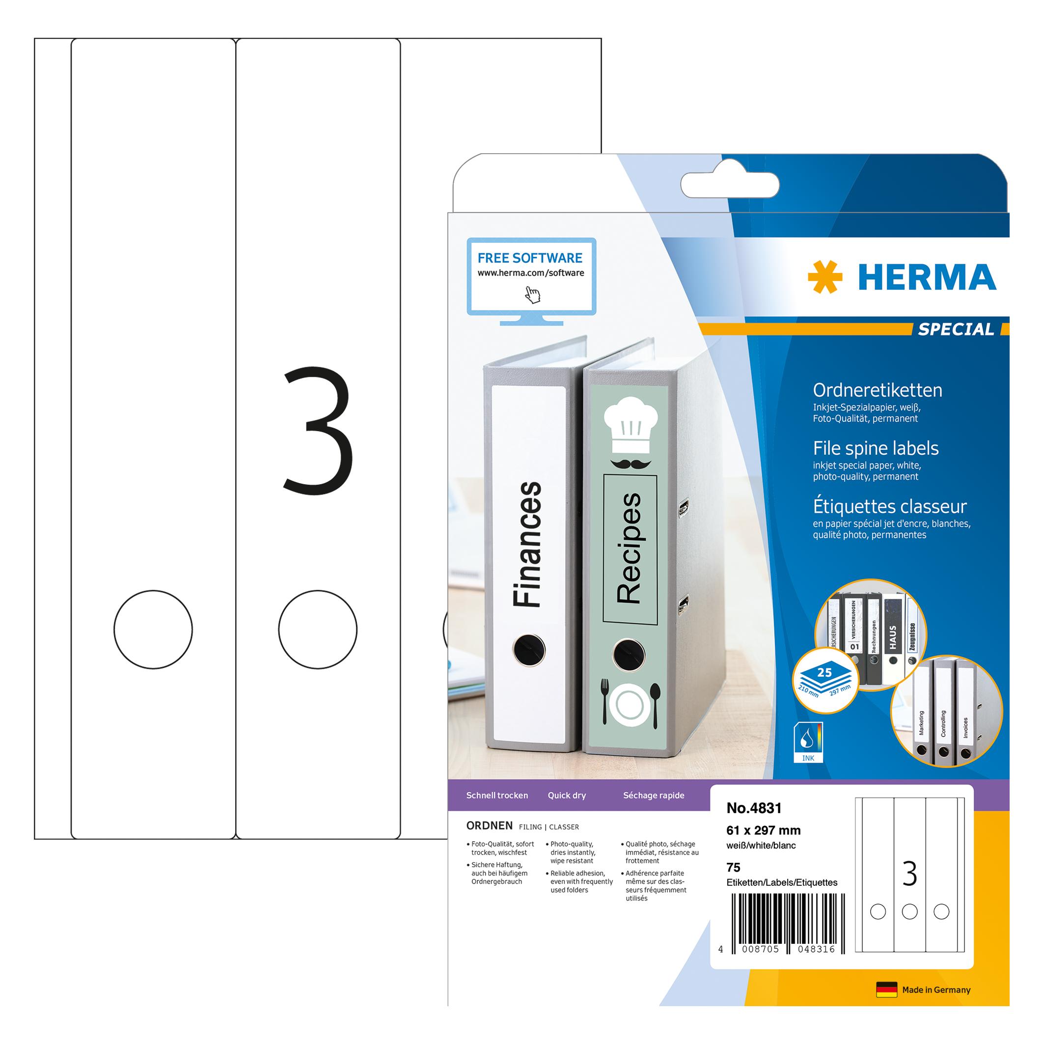 Herma Inkjet Ordneretiketten A4 (4831)