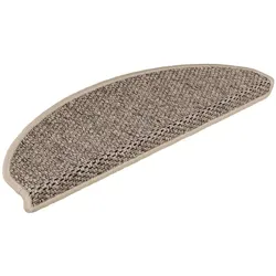 vidaXL Treppenmatten Selbstklebend Sisal 15 Stk. 65x21x4cm Dunkelbeige